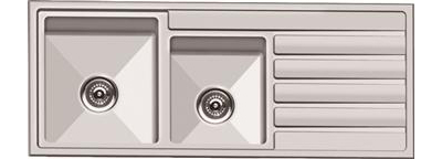 d33r Square handmade stainless steel sink