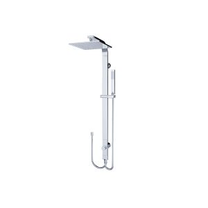NERO RAIN SQUARE SHOWER SET DOUBLE HOSE